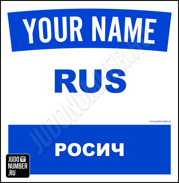 Наспинный номер клубного стандарта ДЮСШ «Росич» (Дружная горка) 001b