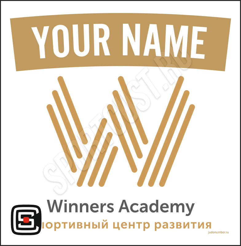 Наспинный номер клубного стандарта СЦР «Winners Academy» (Долгопрудный) 001wg