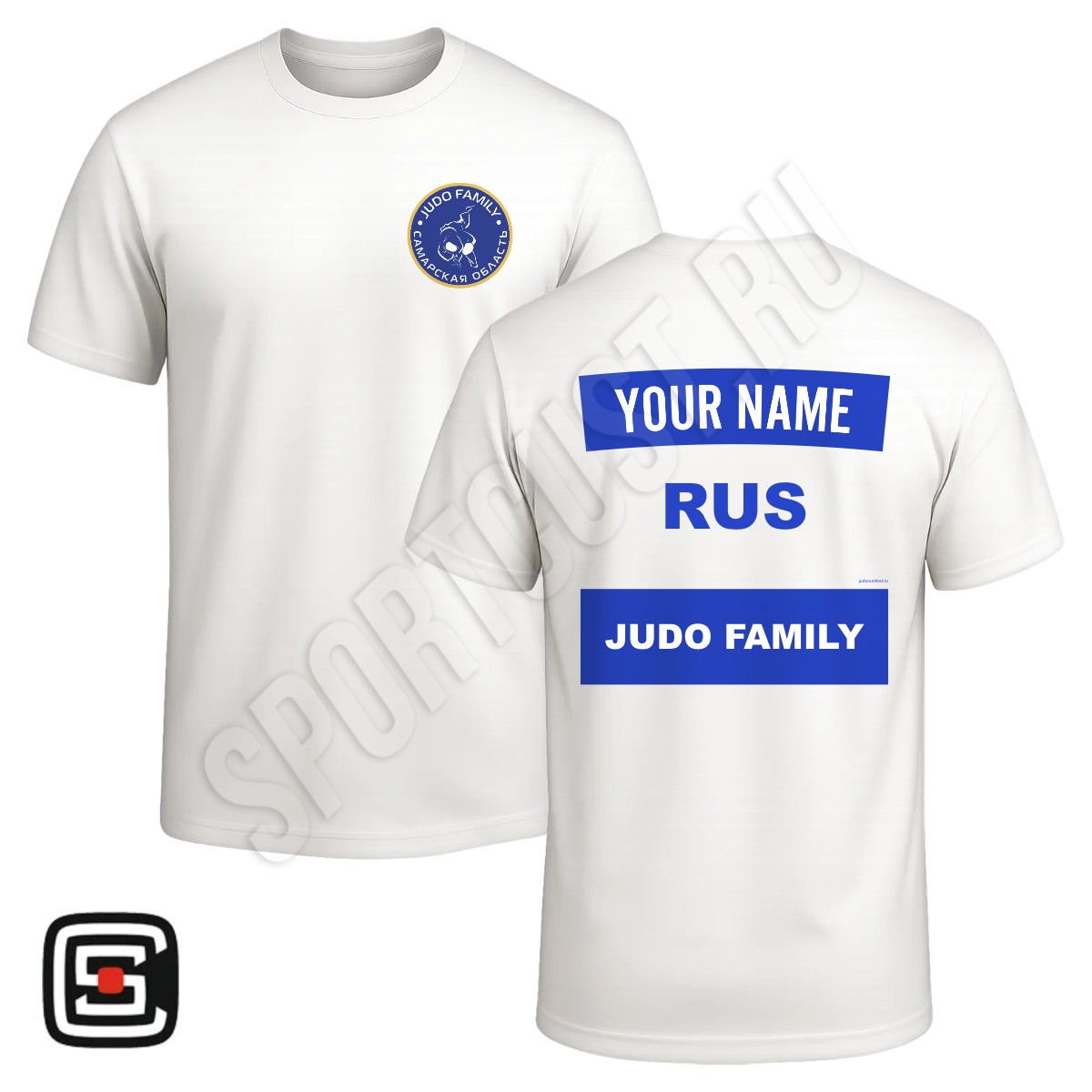 Футболка с 2 принтами дзюдо «Judo Family» (Самара) 001wb