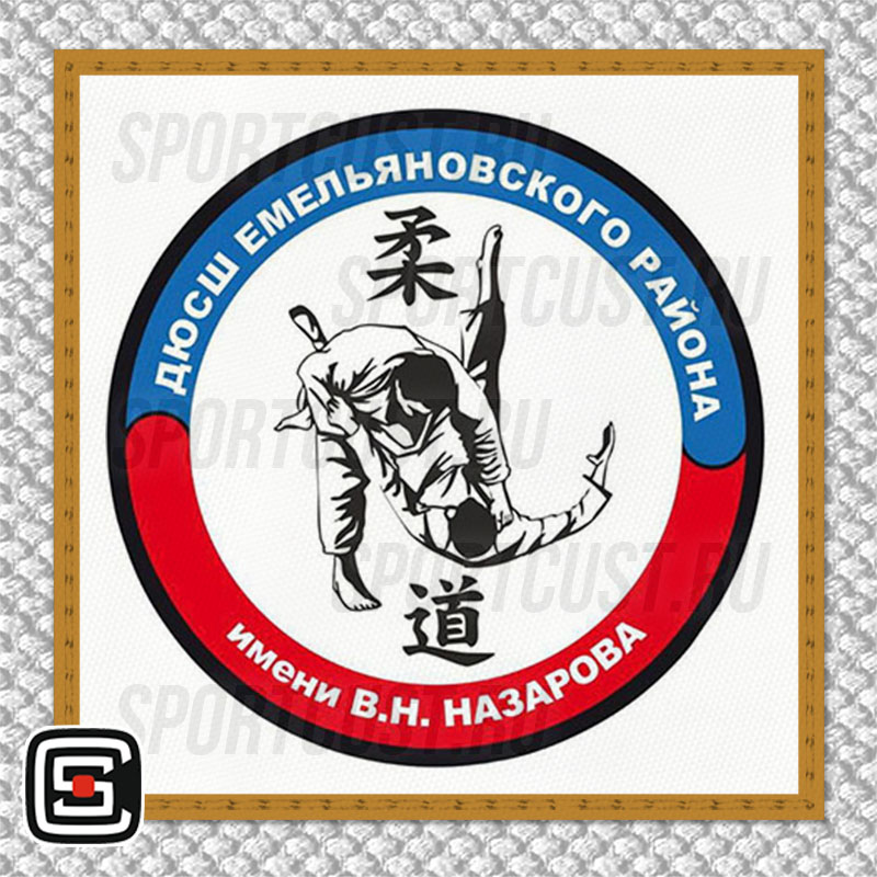 Нашивка на грудь кимоно «ДЮСШ им. В.Н.Назарова» (Емельяново) 001w